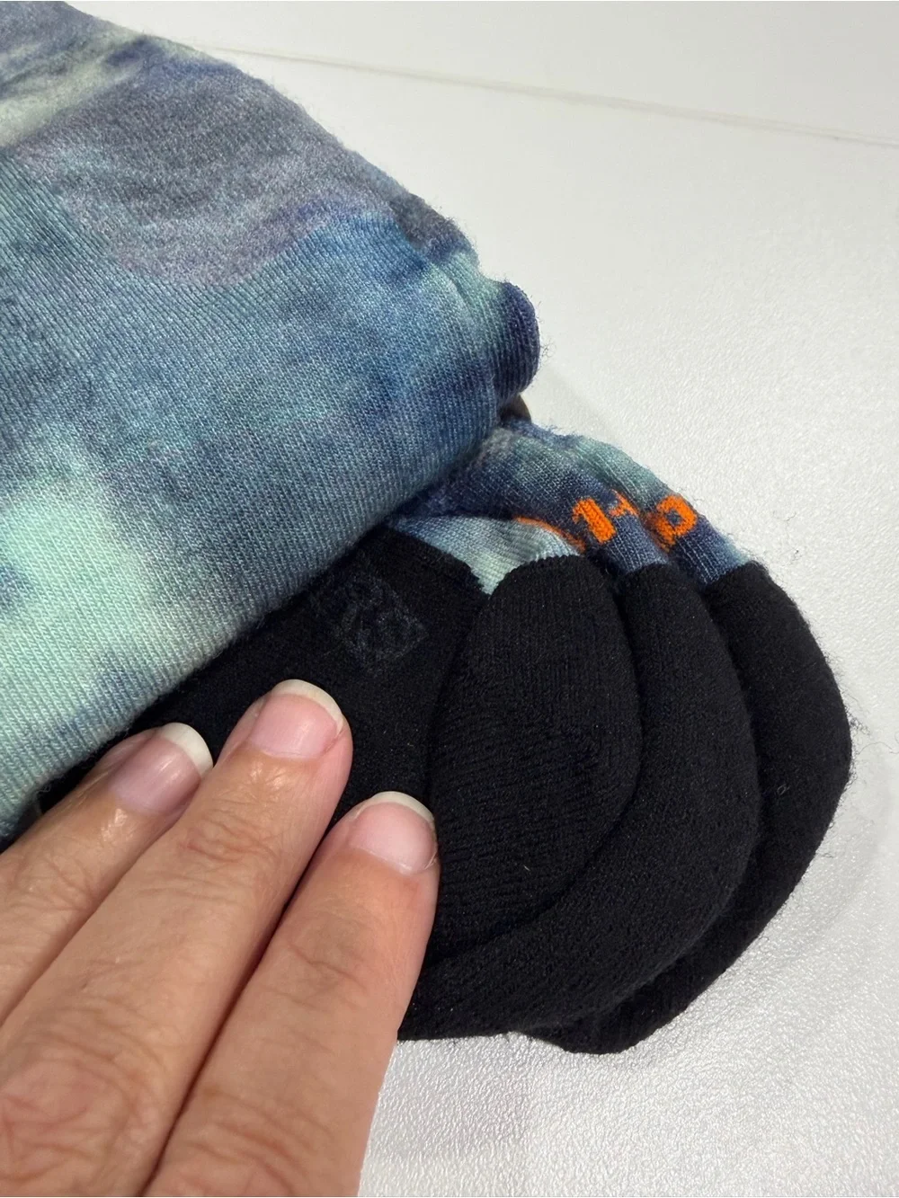 SmartWool Men's Medium Targeted Cushion Groovy Tie-Dye Print Ski Socks Blue NWT
